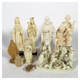 Lot of White / Alabaster Religious Figures
