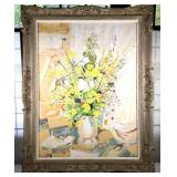 Large Framed Painting, Floral Still Life