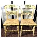 (2) Hitchcock Furniture Christmas Chairs