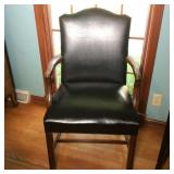 Leather Wood Arm Chair