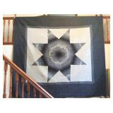 (3)pc Large Star Quilt, Plaid Blanket, White Quilt