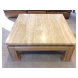 (2) Marble Top Tables, Coffee Table and End Table