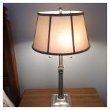 Brushed Pewter Table Lamp and Shade