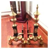 Pair of Brass Andirons