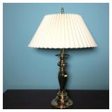 Brass Table Lamp and Shade