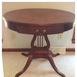 One Drawer, Duncan Phyfe, Oval Top Stand