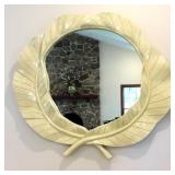 Ceramic Palm Leaf Design Mirror