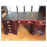 Leather Inlaid Top Office Desk