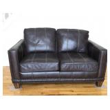 Lattitudes Top Stitch Leather Love Seat