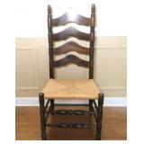 Ladder Back Chair with Rush Seat