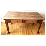 Antique Plank Top Farm Table
