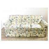 Lancer Cream and Blue Floral Loveseat