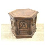 Vintage Oak Drum Table