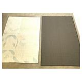 (2) Coverlets / Gray Stripe and Feedsack