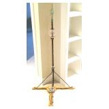 Antique Glass Ball Lightning Rod on Stand