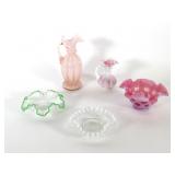 (5) pcs Assorted Fenton Glass