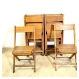 (16) Snyder Chair Co. Wood Folding Chairs