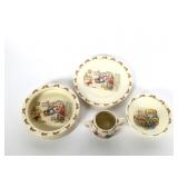 (4) pc Royal Doulton Bunnykins Child's Dinnerware