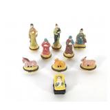 (9) pc Two's Company Nativity Trinket Box Set