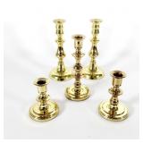(5) Baldwin Brass Candleticks