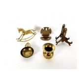 (6) pc Assorted Brass Dï¿½cor