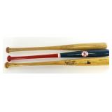 (3) Wood Souvenir Baseball Bats