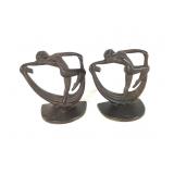 Art Deco Bronze Dancing Nude Bookends
