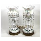Pair of Bohemian Mantle Lusters