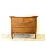 Antique Oak Bow Front Dresser