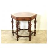 Walnut Hexagon Parlor Table
