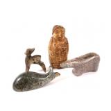 (4) Carved Stone Figures