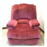 Franklin Red Chenille Reclining Chair #2