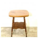 Oak Parlor Table with Barley Twist Legs