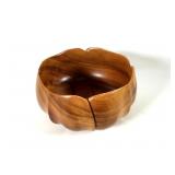 MCM Carved Wood Bowl