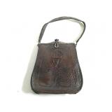 Vintage Tooled Nouveau Leather Bag