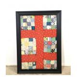 Framed Antique Quilt Section