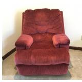 Franklin Red Chenille Reclining Chair #1