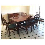 9 pc Mahogany Dining Room Set, Table (6) Chairs