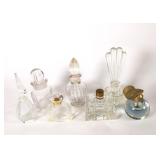 (7) Assorted Glass Deco Perfumes, France, Czech