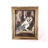 Framed Mosaic Owl Picture