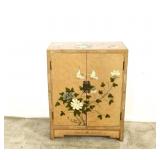 Asian Motif Lacquer Cabinet