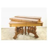 Victorian Oak Dining Room Table