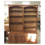 Two Piece Cherry Finish Bookshelf