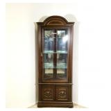 Corner Display Cabinet with Convex Glass