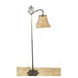Vintage Brass Bridge Lamp and Shade