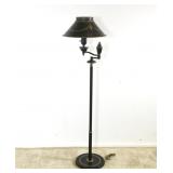 Vintage Tole Painted Swing Arm Floor Lamp