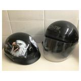 2 Adult Motorcycle Helmets
