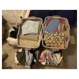 5 containers of Misc linens & wallpaper rolls