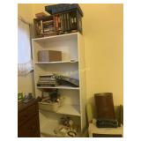 White shelf and contents
