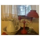 Lamp, Wash Basin & Pitcher, and more